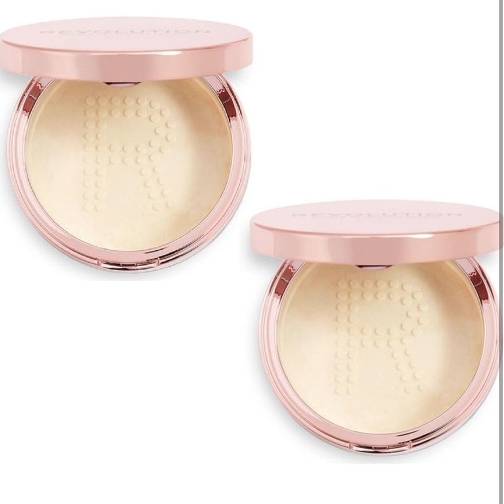 Bundle of 2 – Revolution Conceal & Fix Loose Setting Powder – Light Yellow – NEW